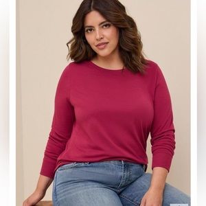 EVERYDAY SIGNATURE JERSEY CREW NECK LONG SLEEVE TEE